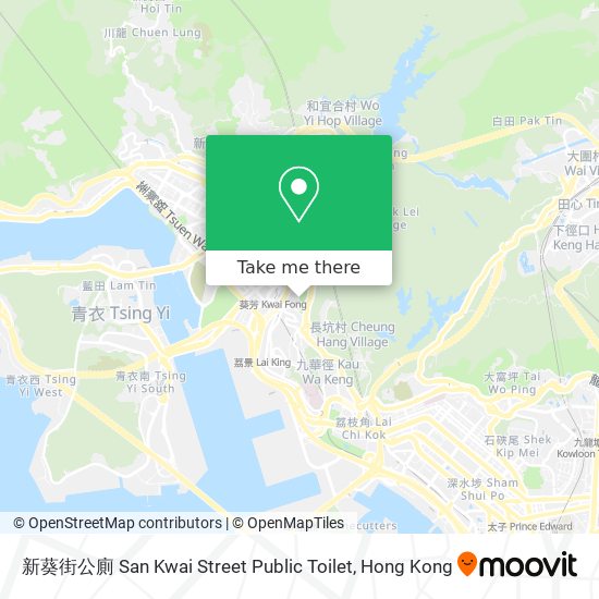 新葵街公廁 San Kwai Street Public Toilet地圖