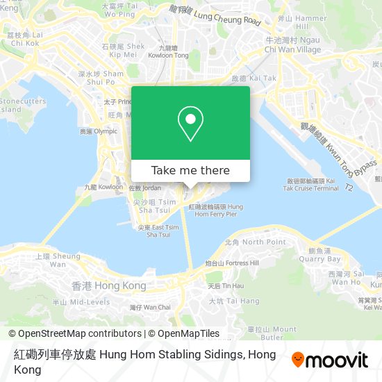 紅磡列車停放處 Hung Hom Stabling Sidings map