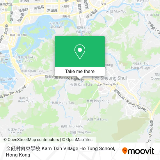 金錢村何東學校 Kam Tsin Village Ho Tung School map