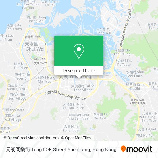 元朗同樂街 Tung LOK Street Yuen Long map