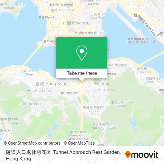 隧道入口處休憩花園 Tunnel Approach Rest Garden map