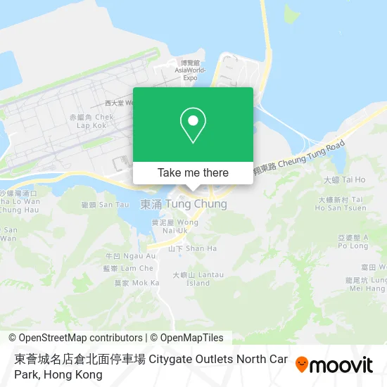 東薈城名店倉北面停車場 Citygate Outlets North Car Park map