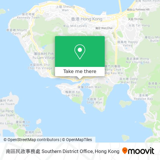 南區民政事務處 Southern District Office map