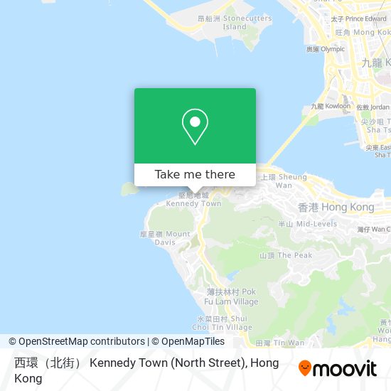 西環（北街） Kennedy Town (North Street)地圖