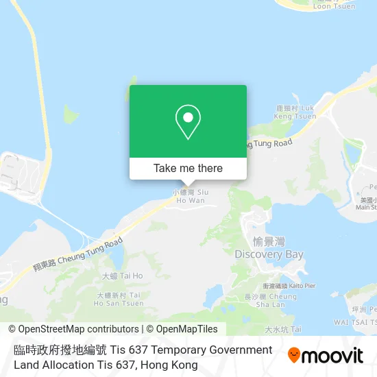 臨時政府撥地編號 Tis 637 Temporary Government Land Allocation Tis 637地圖