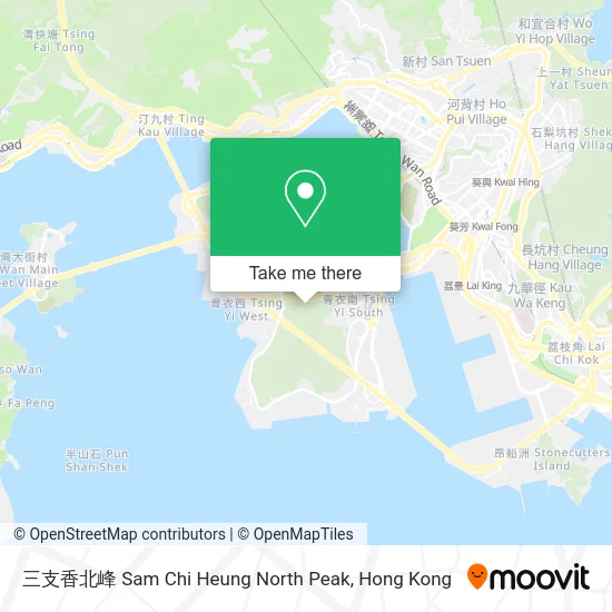 三支香北峰 Sam Chi Heung North Peak map