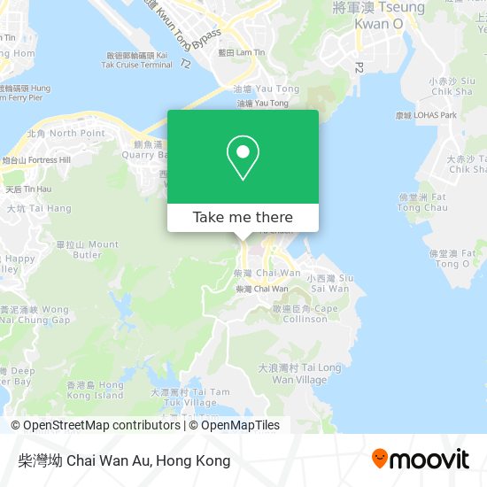 柴灣坳 Chai Wan Au map