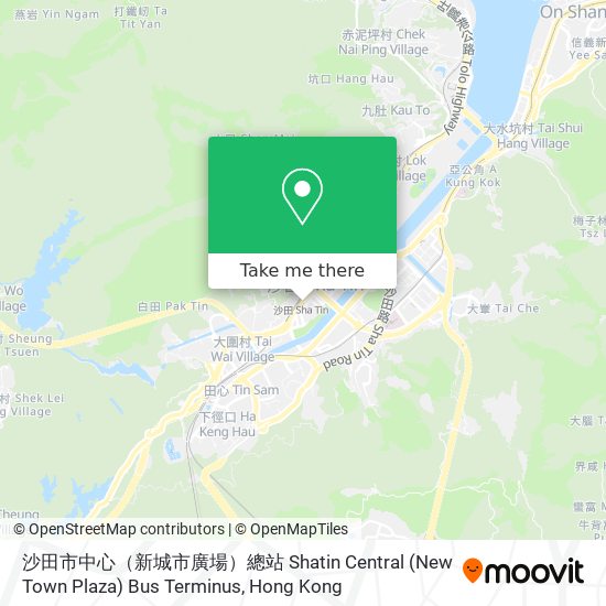 沙田市中心（新城市廣場）總站 Shatin Central (New Town Plaza) Bus Terminus map