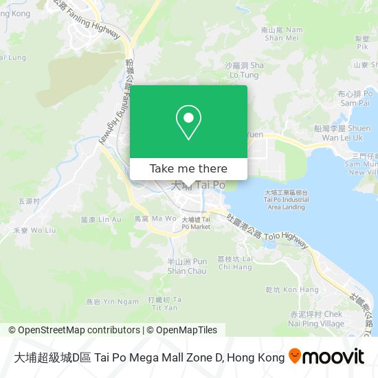 大埔超級城D區 Tai Po Mega Mall Zone D地圖