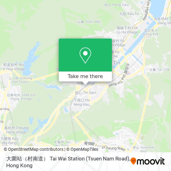 大圍站（村南道） Tai Wai Station (Tsuen Nam Road) map