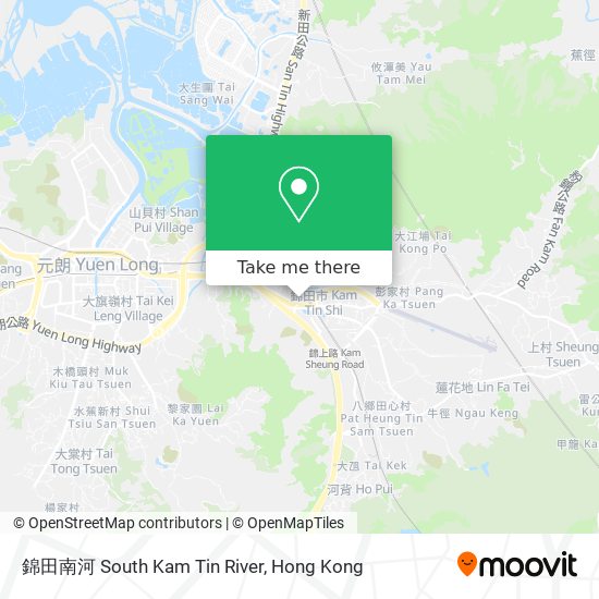 錦田南河 South Kam Tin River map