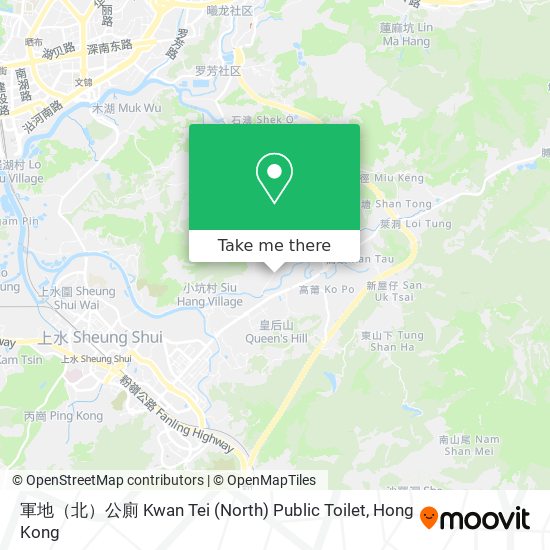 軍地（北）公廁 Kwan Tei (North) Public Toilet地圖