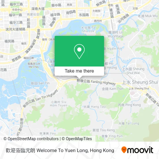 歡迎蒞臨元朗 Welcome To Yuen Long map