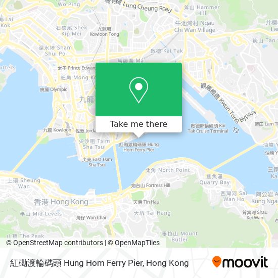 紅磡渡輪碼頭 Hung Hom Ferry Pier map