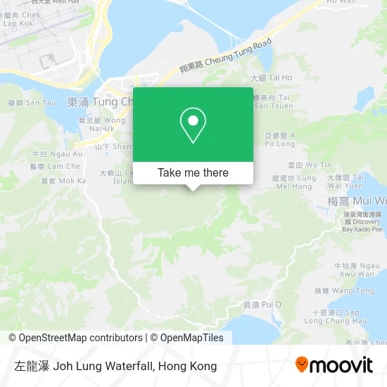 左龍瀑 Joh Lung Waterfall map