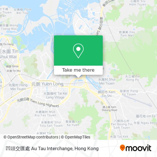 凹頭交匯處 Au Tau Interchange map