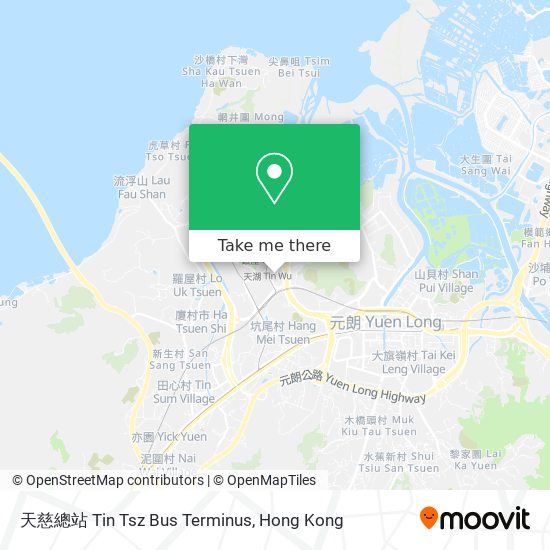 天慈總站 Tin Tsz Bus Terminus map