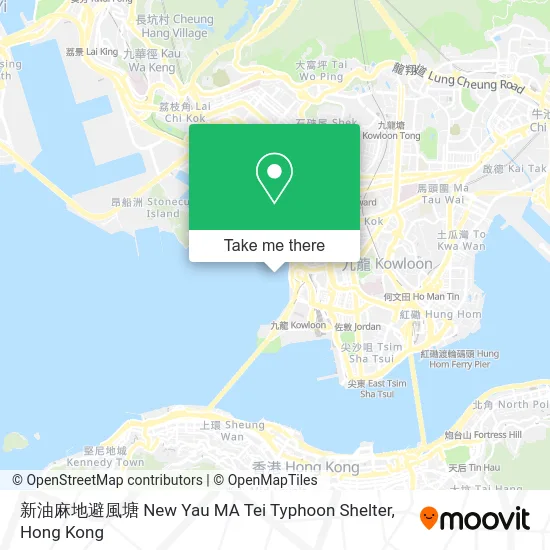 新油麻地避風塘 New Yau MA Tei Typhoon Shelter map