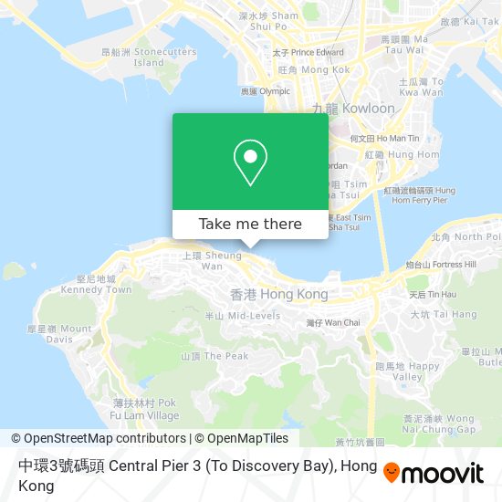 中環3號碼頭 Central Pier 3 (To Discovery Bay) map