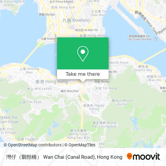 灣仔（鵝頸橋） Wan Chai (Canal Road) map