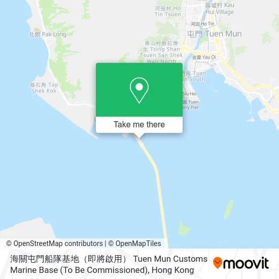 海關屯門船隊基地（即將啟用） Tuen Mun Customs Marine Base (To Be Commissioned) map