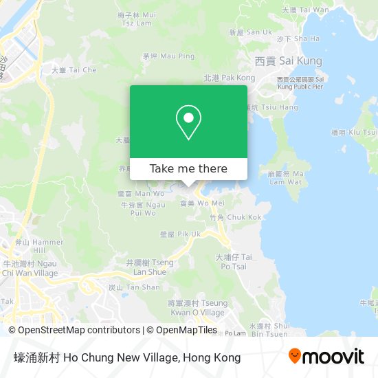 蠔涌新村 Ho Chung New Village map