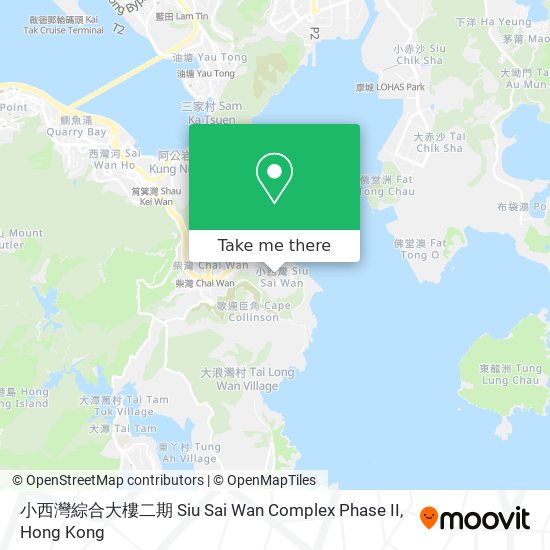 小西灣綜合大樓二期 Siu Sai Wan Complex Phase II map