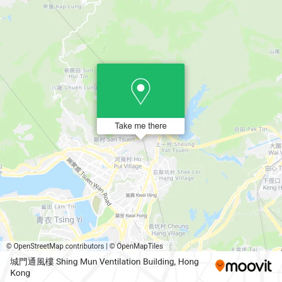 城門通風樓 Shing Mun Ventilation Building地圖