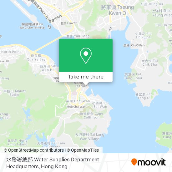 水務署總部 Water Supplies Department Headquarters map