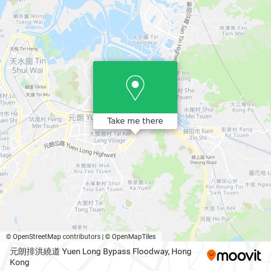 元朗排洪繞道 Yuen Long Bypass Floodway map
