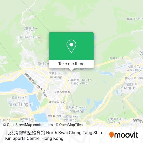 北葵涌鄧肇堅體育館 North Kwai Chung Tang Shiu Kin Sports Centre map