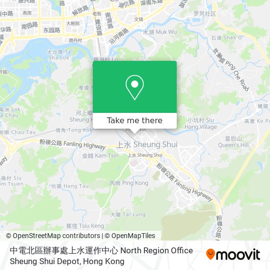 中電北區辦事處上水運作中心 North Region Office Sheung Shui Depot地圖