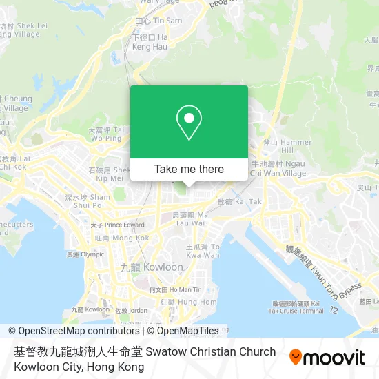 基督教九龍城潮人生命堂 Swatow Christian Church Kowloon City map