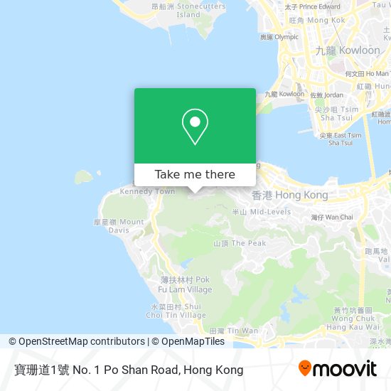 寶珊道1號 No. 1 Po Shan Road map