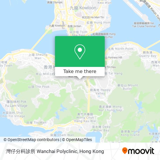 灣仔分科診所 Wanchai Polyclinic map