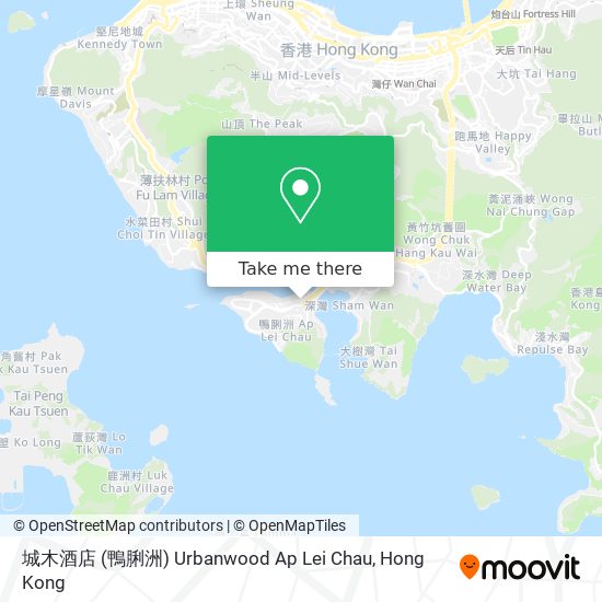 城木酒店 (鴨脷洲) Urbanwood Ap Lei Chau map