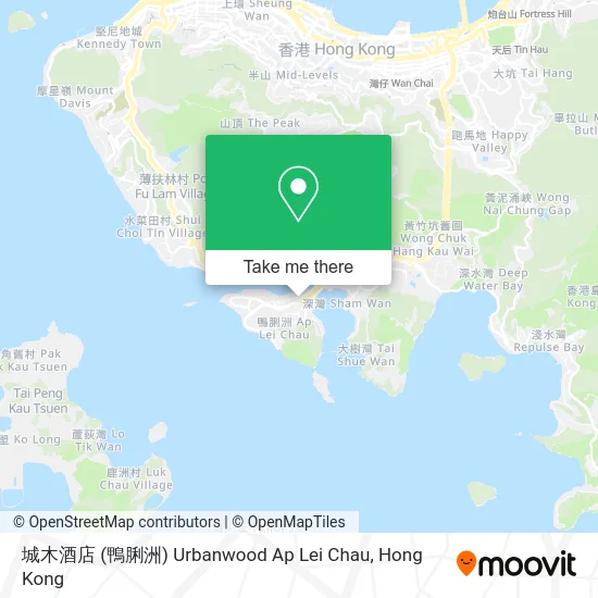 城木酒店 (鴨脷洲) Urbanwood Ap Lei Chau map
