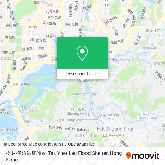 得月樓防洪庇護站 Tak Yuet Lau Flood Shelter map