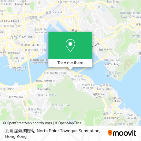 北角煤氣調壓站 North Point Towngas Substation map