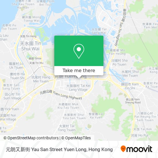 元朗又新街 Yau San Street Yuen Long map