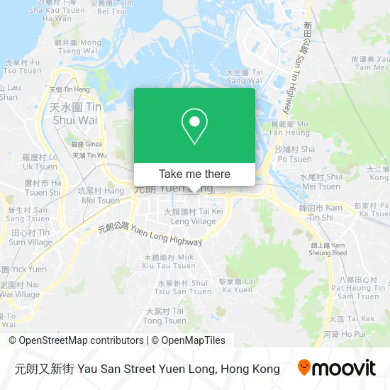 元朗又新街 Yau San Street Yuen Long地圖