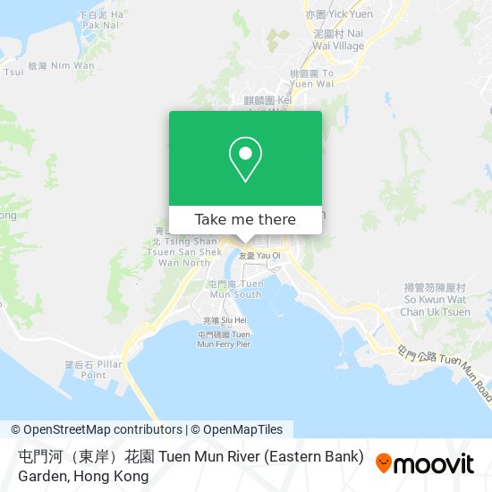屯門河（東岸）花園 Tuen Mun River (Eastern Bank) Garden map