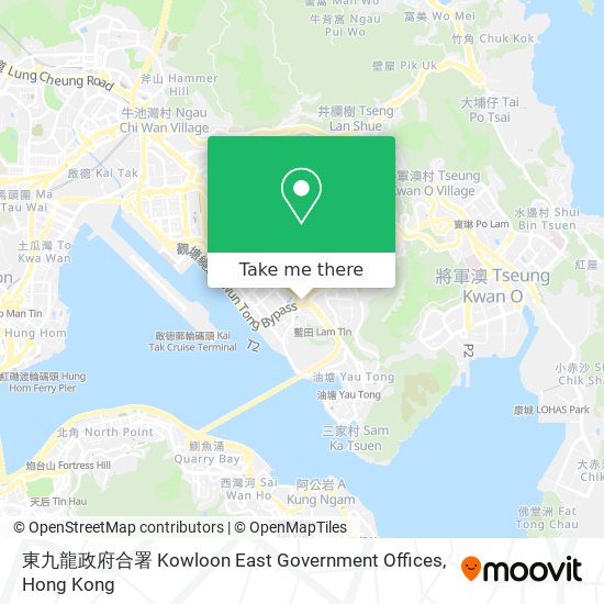 東九龍政府合署 Kowloon East Government Offices map