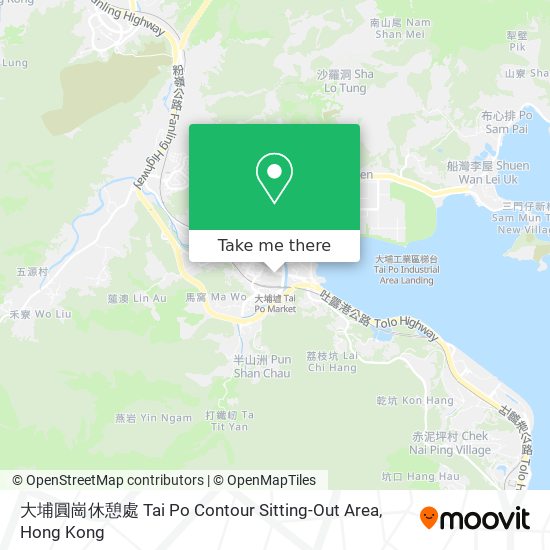 大埔圓崗休憩處 Tai Po Contour Sitting-Out Area map