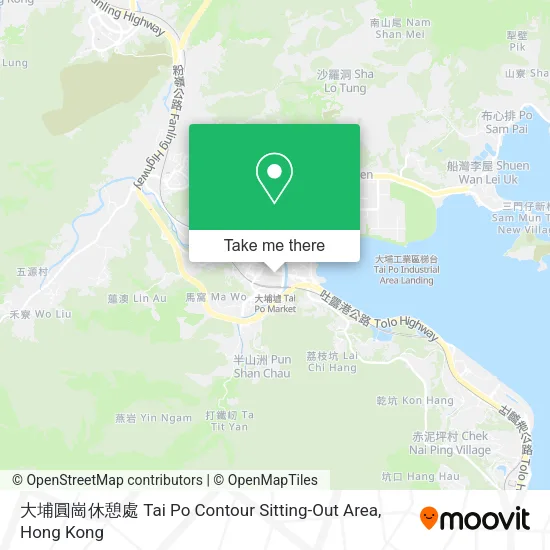 大埔圓崗休憩處 Tai Po Contour Sitting-Out Area地圖