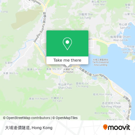 大埔連儂隧道 map