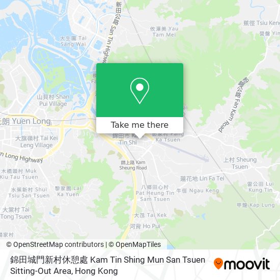 錦田城門新村休憩處 Kam Tin Shing Mun San Tsuen Sitting-Out Area map