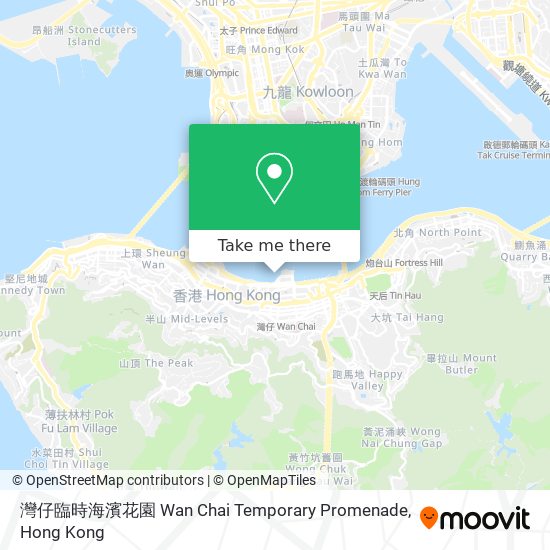 灣仔臨時海濱花園 Wan Chai Temporary Promenade map