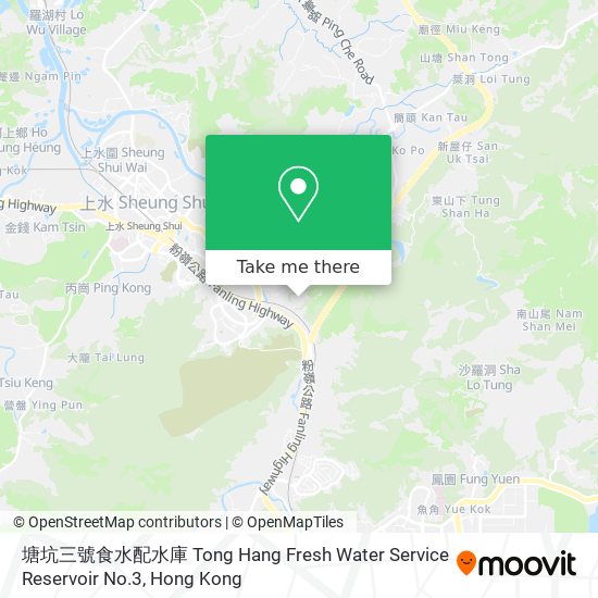 塘坑三號食水配水庫 Tong Hang Fresh Water Service Reservoir No.3 map