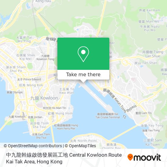 中九龍幹線啟德發展區工地 Central Kowloon Route Kai Tak Area map